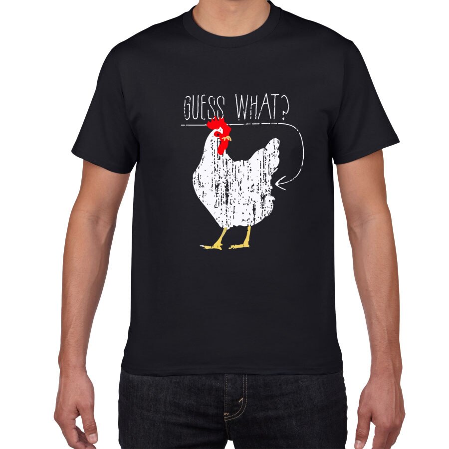 T-shirt summer creative funny men Chicken Butt Printing streetwear Men ...