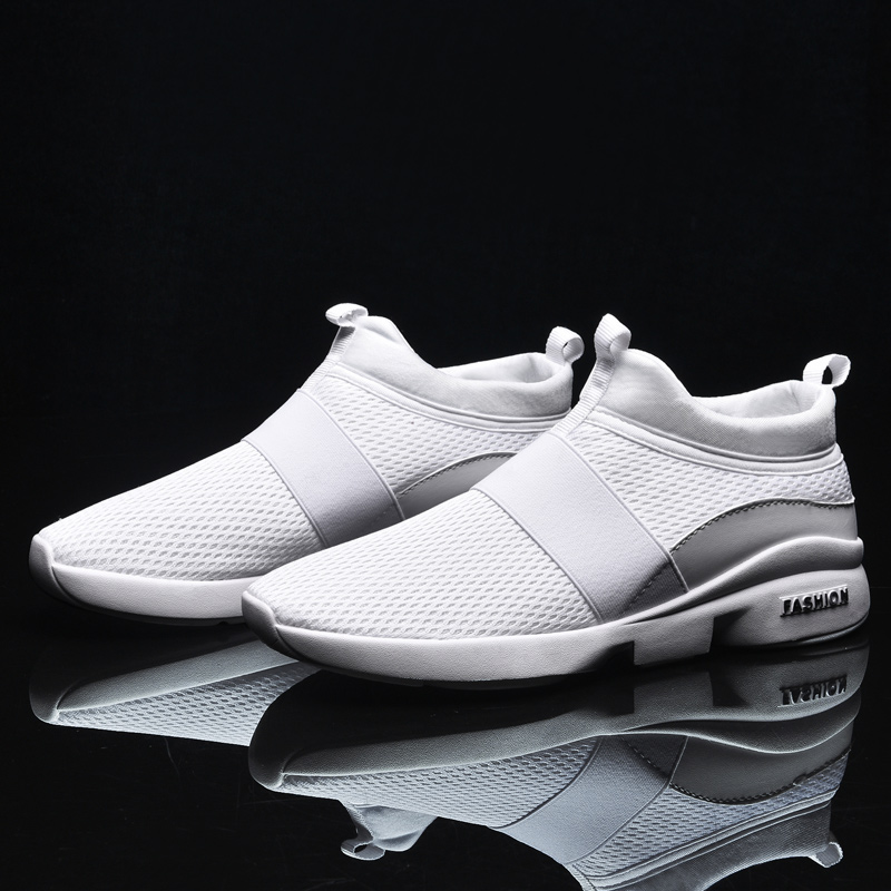 Ready Stock Men's Slip-ons Sneakers White Shoes Lightweight Running ...