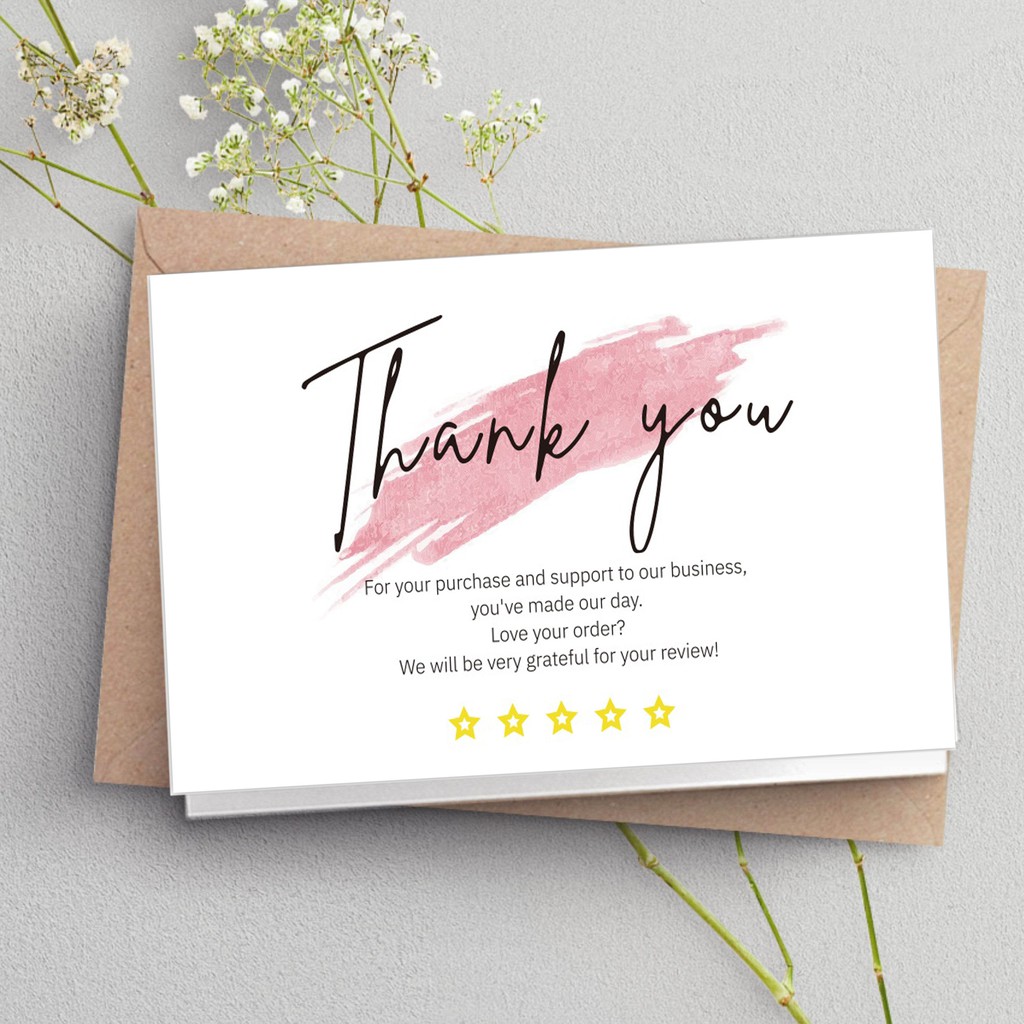 30 Pcs White Thank You Card Thank You For Your Order Card Praise Labels ...