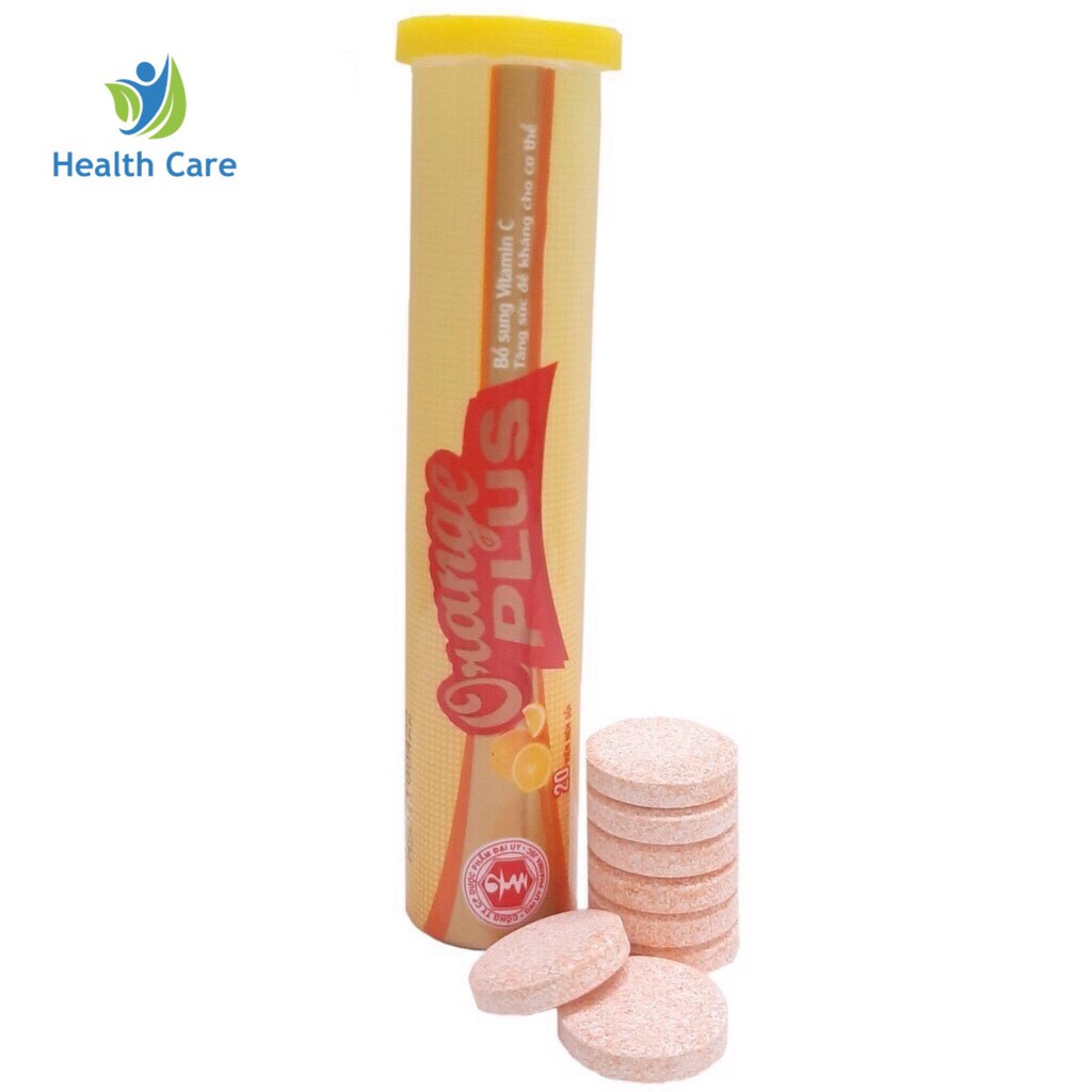 Orange Effervescent Plus Vitamin C Supplement For The Body 20v Tube