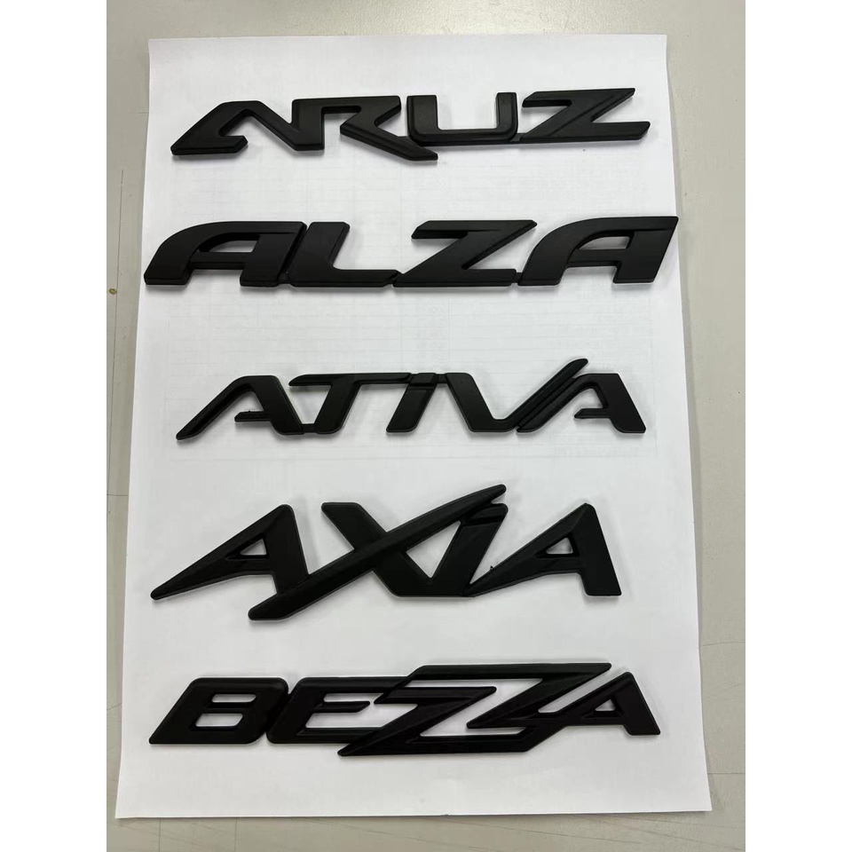 PERODUA MYVI AXIA BEZZA ALZA ARUZ ATIVA EMBLEM LOGO MATT BLACK | Shopee ...