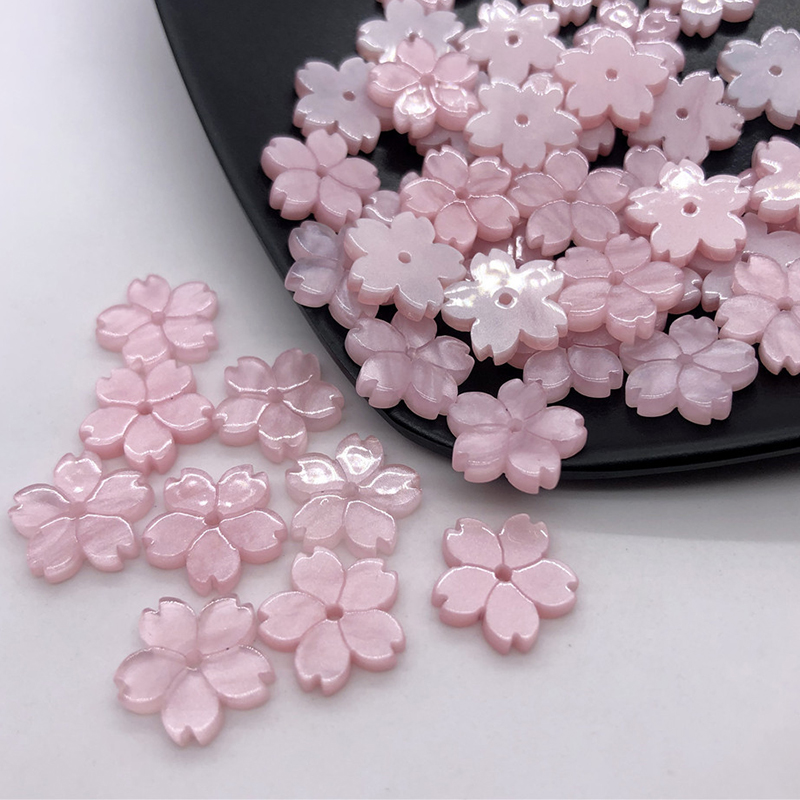 50PCS Cherry Blossom 12mm Beads Imitation Shell Flower DIY Antique ...