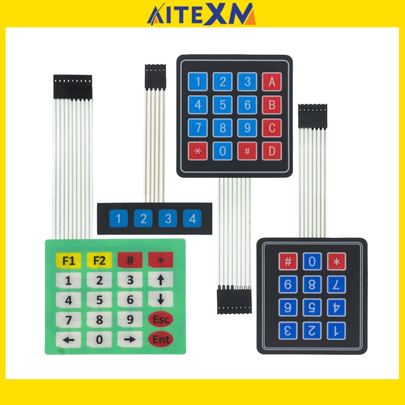 4 12 16 20 Key Button Membrane Switch 1x4 3x4 4x4 4x5 Keys Matrix Array ...
