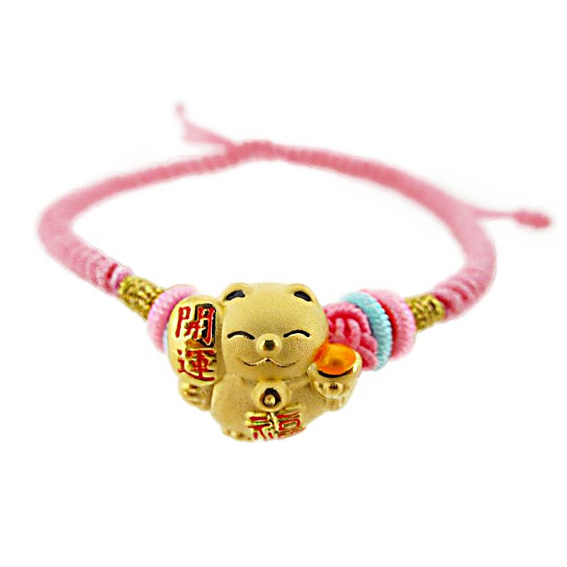 CHOW TAI FOOK 999 Pure Gold Charm with Adjustable Bracelet - Fortune ...