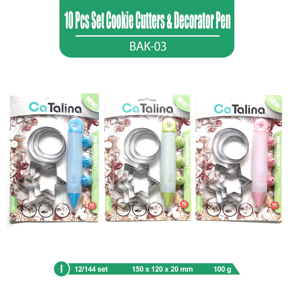 Alat dekorasi Pen Pastry Dekorasi Kue / Pen Penghias Kue + Cookie Cutter - Gambar 3