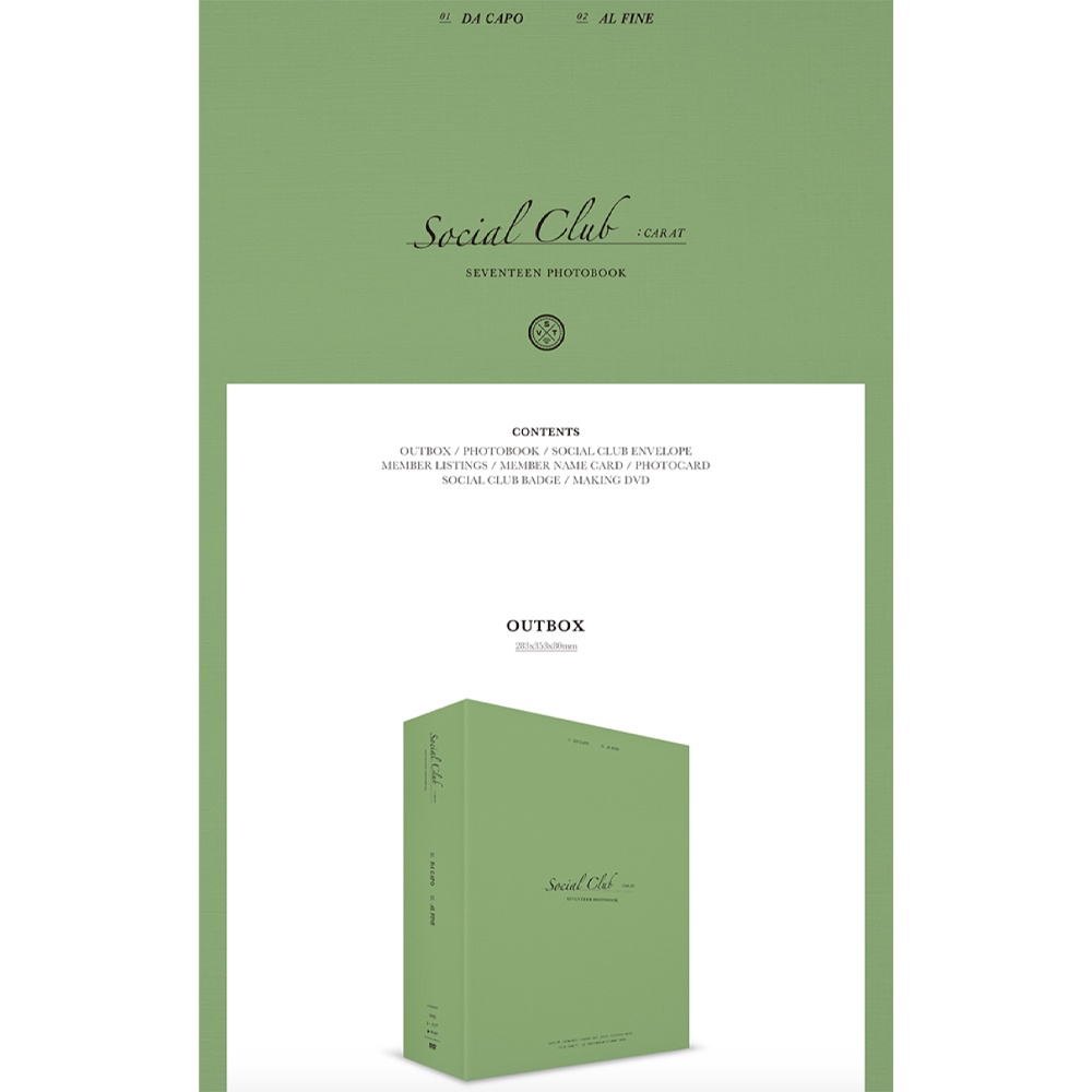 SEVENTEEN - PHOTOBOOK [SOCIAL CLUB : CARAT] | Shopee Singapore