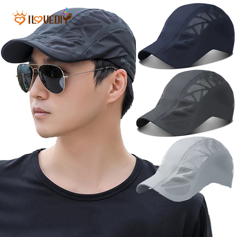 Women Men Fashion Quickdrying Breathable Mesh Sun Hats / Unisex Summer