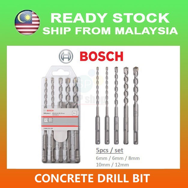 Wall Drill Bit BOSCH SDS-plus Concrete Drill Bit Set ( 5pcs ) 6/6/8/10 ...