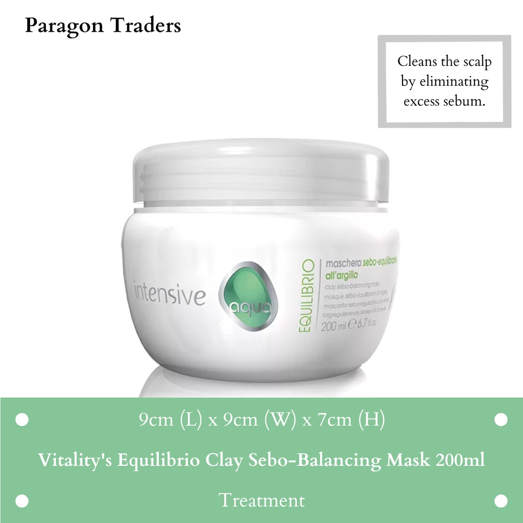 Vitality's Equilibrio Clay Sebo-Balancing Mask 200ml | Shopee Singapore
