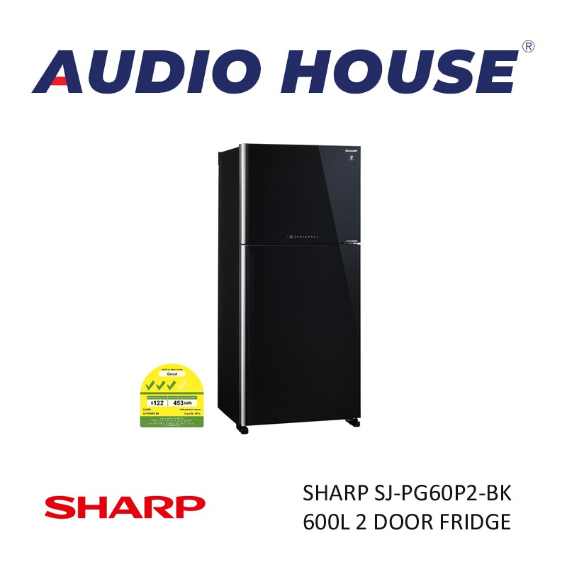 SHARP SJ-PG60P2-BK 600L 2 DOOR FRIDGE *** 2 YEARS WARRANTY FOR PARTS 10 ...