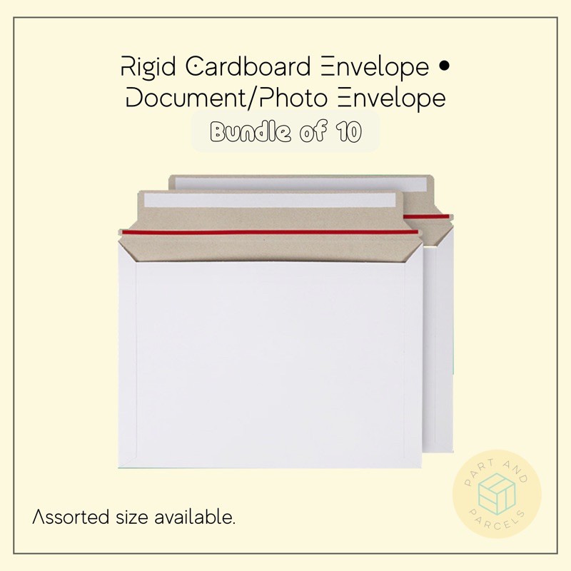 (Bundle of 10)Rigid Cardboard Envelope • Document/Photo Envelope Shopee Singapore