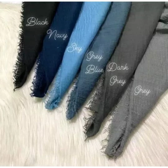 Pasmina Crinkle Polos Part1 / Pasmina Polos / Pasmina Lecek - Gambar 2