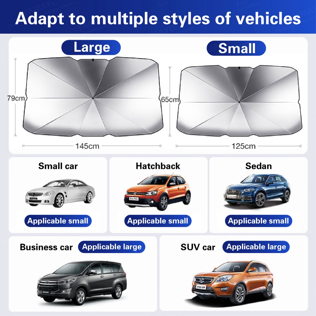 Car Sunshade Folding Sunscreen Heat Insulation Visors ||Car Sunshade Full Shade Large Front Light Artifact For Parking