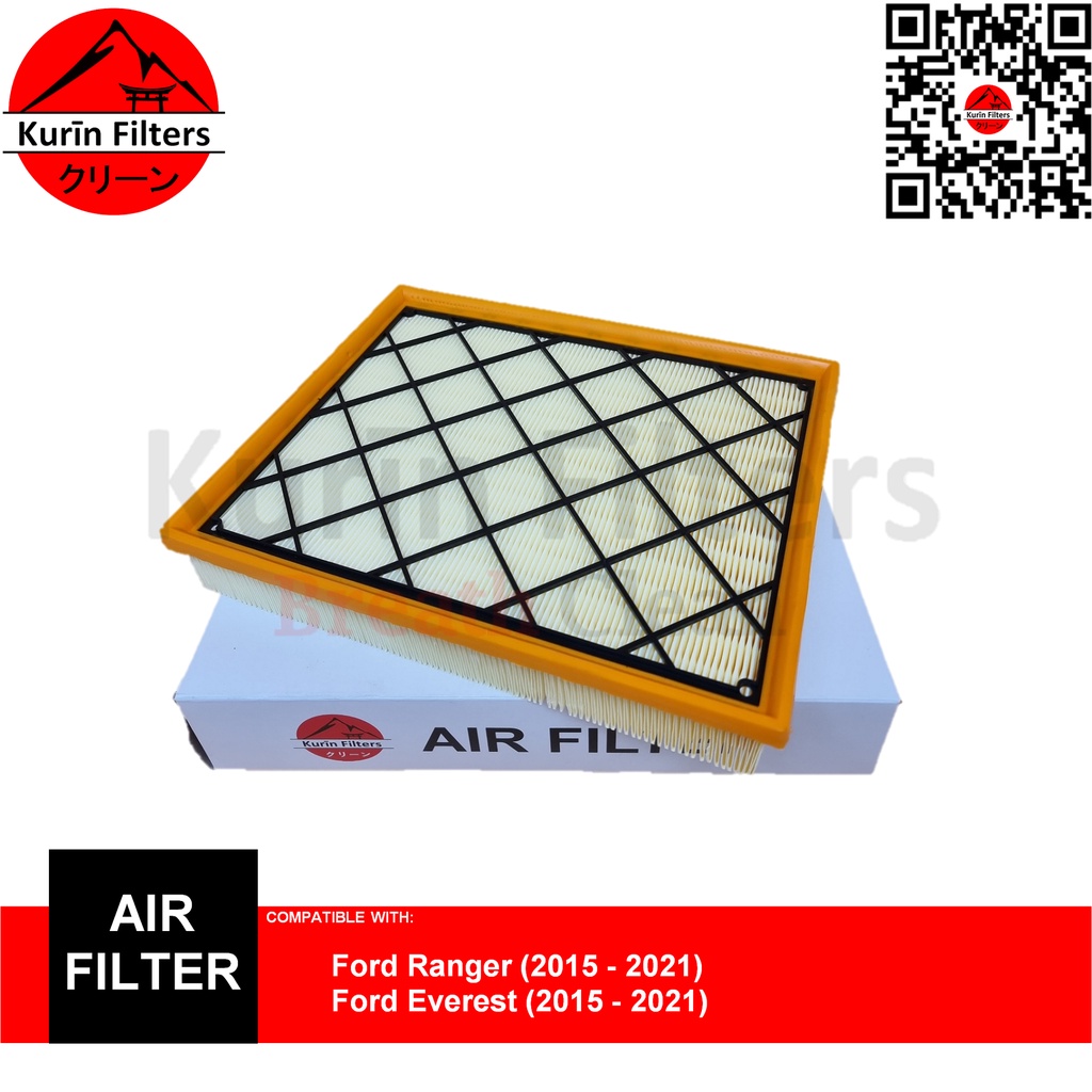KURIN Air Filter for Ford Ranger 2.0 (2019-2022)Ford Ranger Raptor and ...