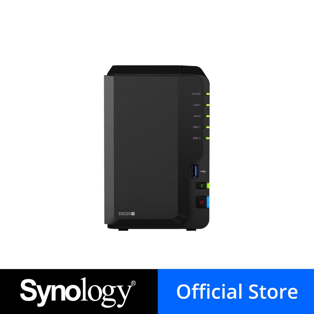 Synology Official] SYNOLOGY DS220+ 2 Bay Diskstation NAS with 2GB