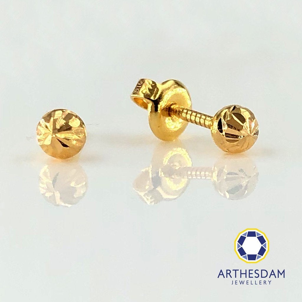 916 gold hot sale stud earrings