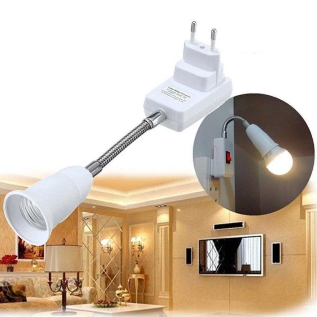 E27 Lamp Holder LED Light Bulb Universal Flexible Adjustable Converter ...