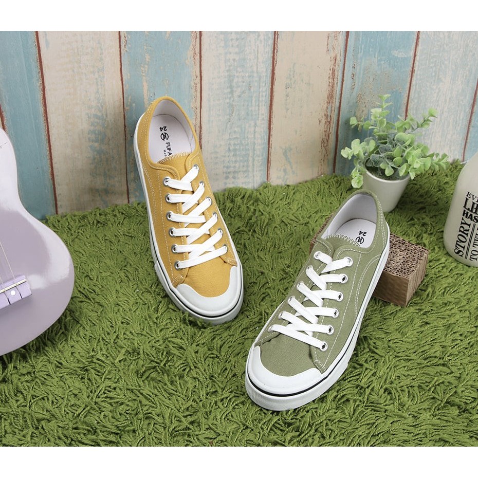 Fufa Shoes Colorful Candy Canvas Casual Shoes-1CM17 | Shopee Singapore