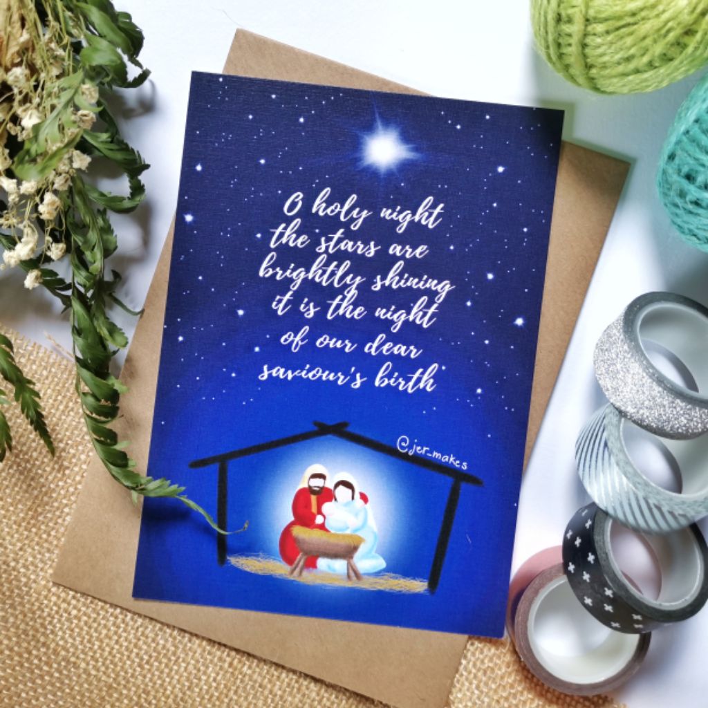 Christmas Carol Postcard - O Holy Night | Shopee Singapore