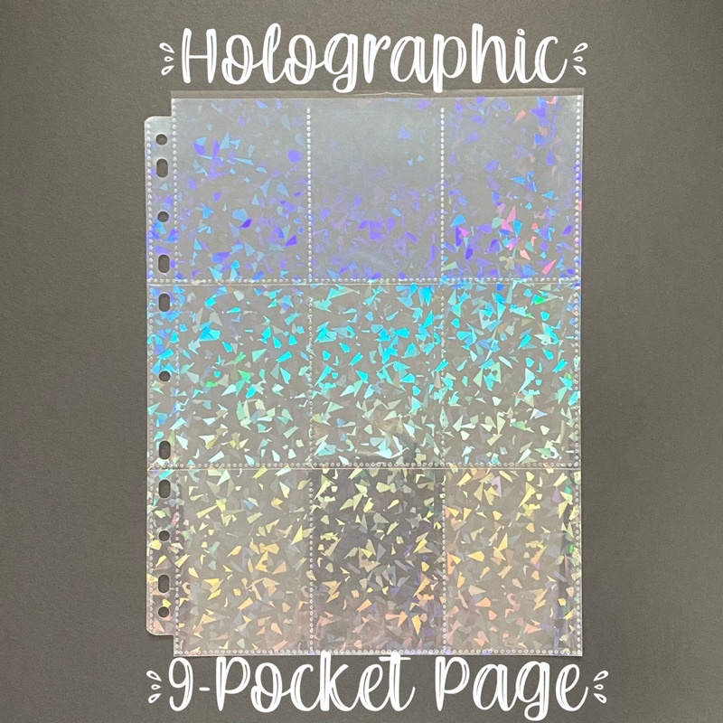 SG INSTOCK] Holographic Laser 9 Pocket Page Card Sleeve for Kpop Photocards  / Pcs / Game Cards / NBA / Pokemon / MTG | Shopee Singapore