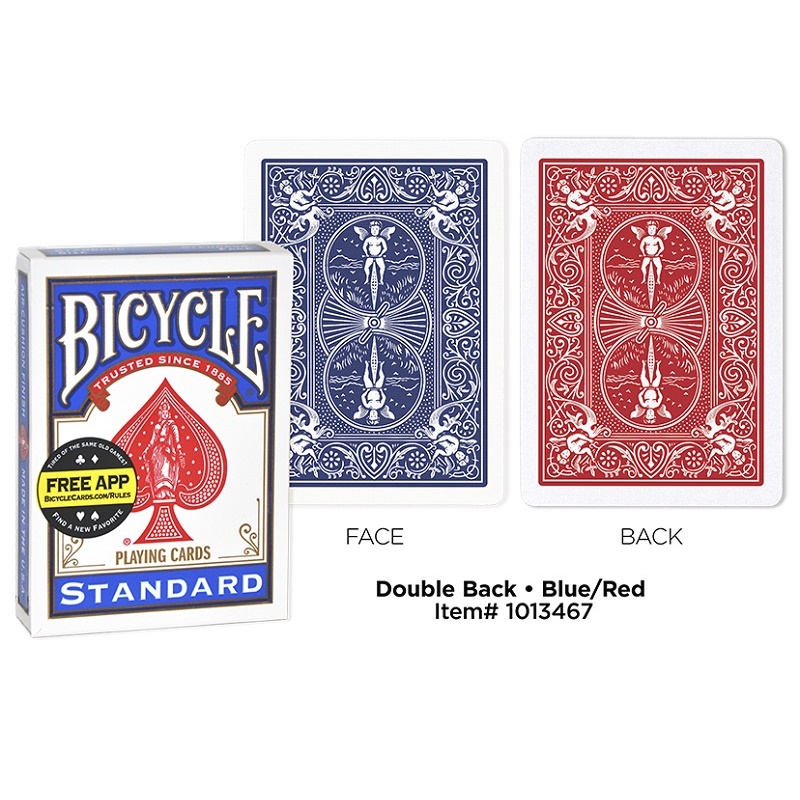 Bicycle Double Back Playing Cards Red&Blue Rider Back Gaff Deck Card ...