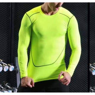 S - 3XL Unisex Gym Running Fitness Adult Tight Sport Shirt Long Sleeve  Inner Compression Wear Baju Sukan Lengan Panjang