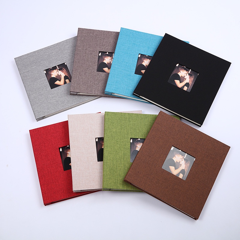 Linen Photo Album SelfAdhesive Scrapbook DIY Memory Photo Album