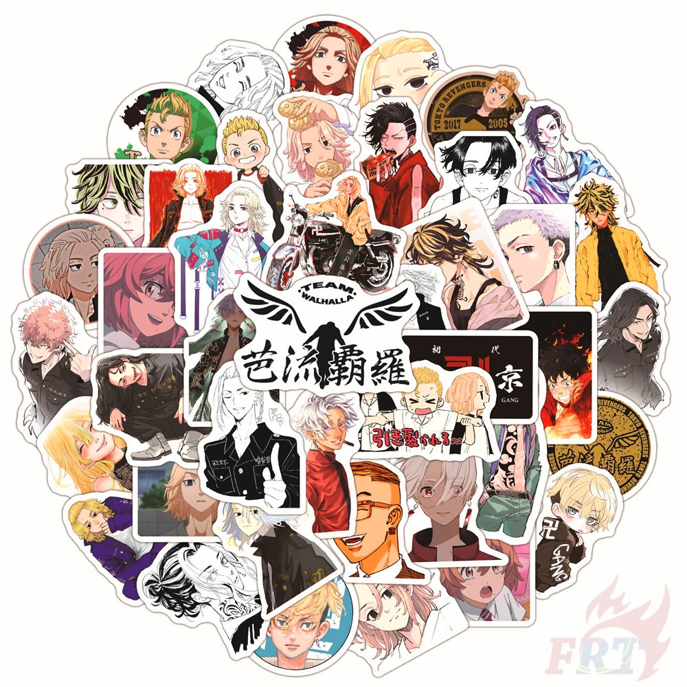 50pcsset Tokyo Revengers Series 05 Stickers Anime Diy Fashion Mixed Waterproof Doodle Decals 3871