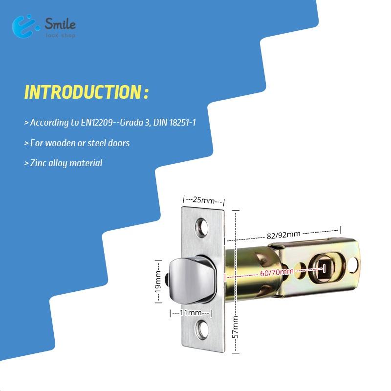 Smart Deadbolt Lock Adjustable backset 60 70 Adjustable Single Latch