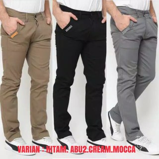 Mens Slim FIT Stretch Chino Trousers Casual Flat Front Flex Classic Full  Pants