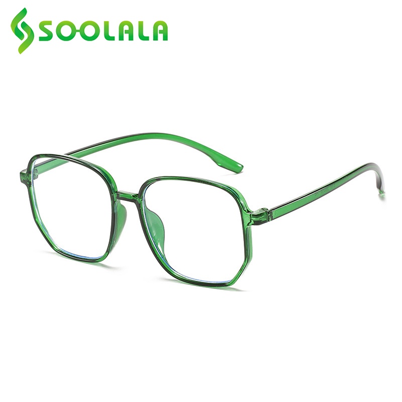 Soolala Big Oversized Anti Blue Light Reading Glasses Women Ladies Computer Frame Reader 