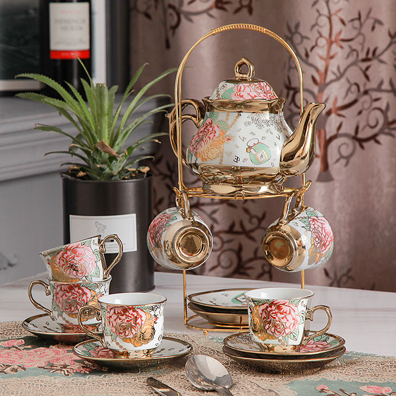 SG Seller 14PC Mini Ceramic Set Coffee Set Tea Set Teapot Set Flower Tea Set High Temperature Resistant Shopee Singapore