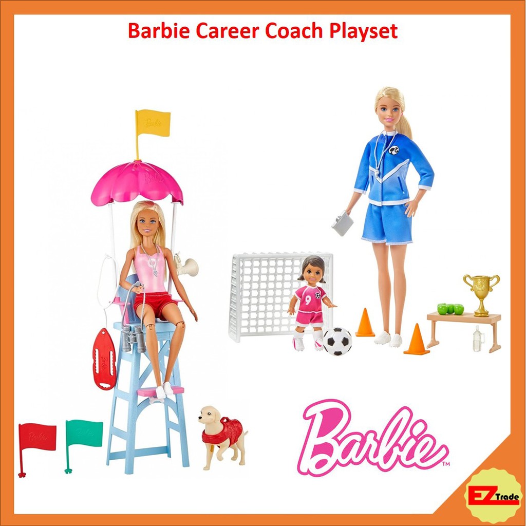 Mattel Barbie Careers Sports Coach Playset Asst GLM53 Shopee Singapore