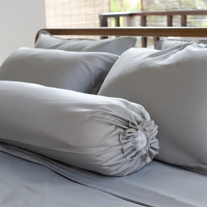 Weavve Cotton Bolster Case 100 cotton plain solid colour bolster cover Oeko Tex Shopee Singapore