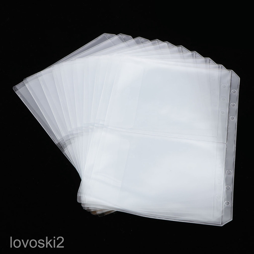 10x Clear Binders Cards Sleeves Notebook Refills A6 | Shopee Singapore