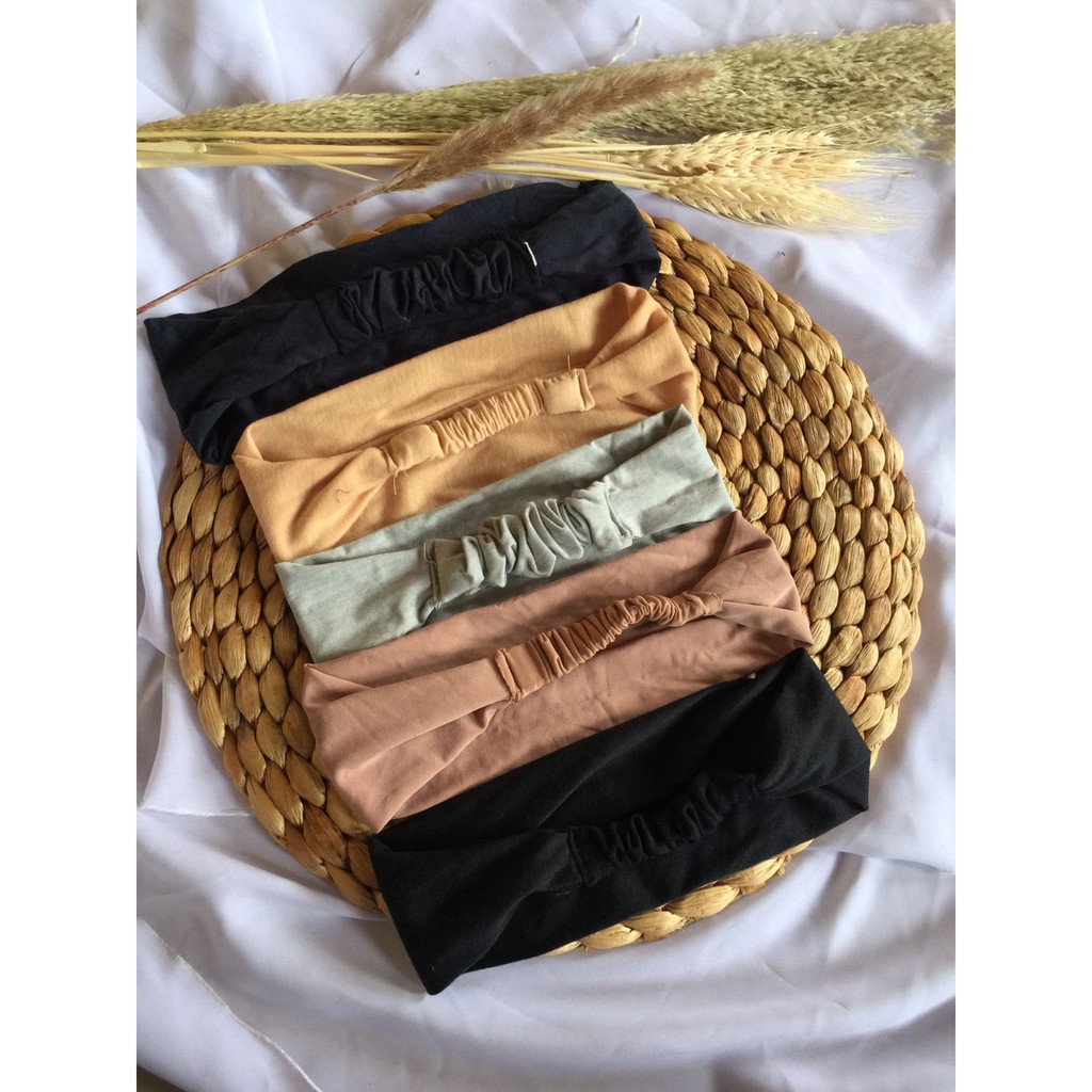 Bando kain / bandana kain premium / bando kain polos - Gambar 3