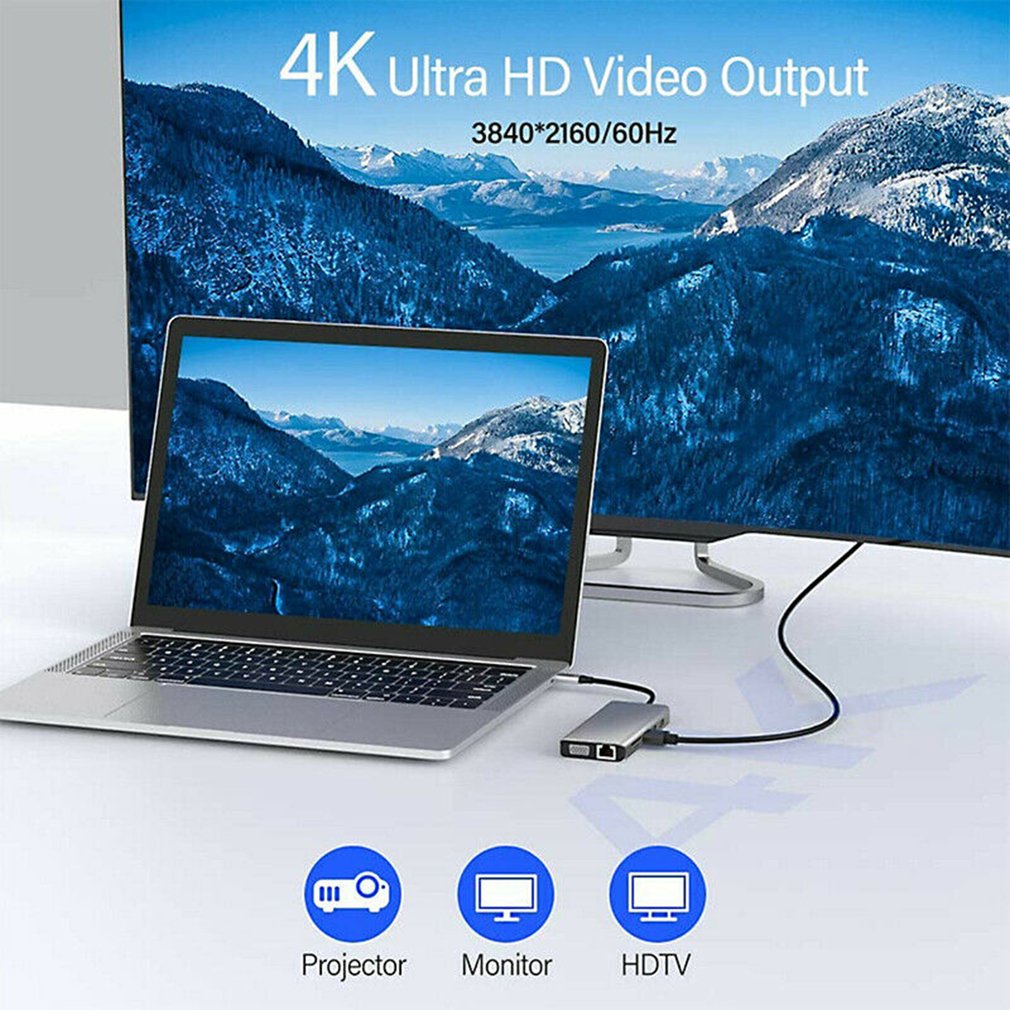 Docking Station 12-in-1 USB-C | 2 Uscite HDMI | Ricarica E Trasferimento Dati | Per Laptop E Dispositivi Moderni