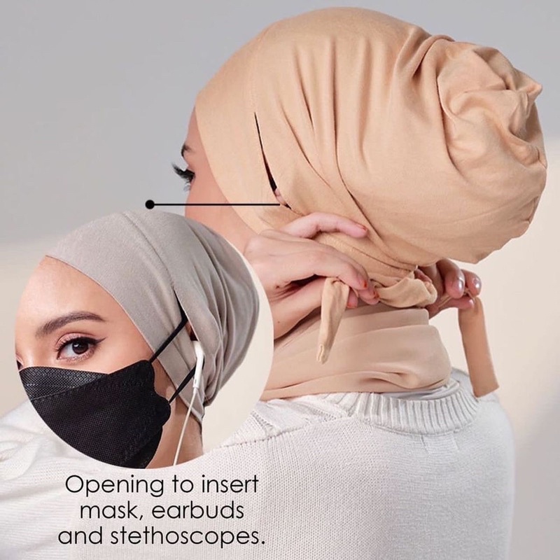 [TudungRuffle] Mask Accessible Inner/ TieBack Inner Ruffle | Shopee ...