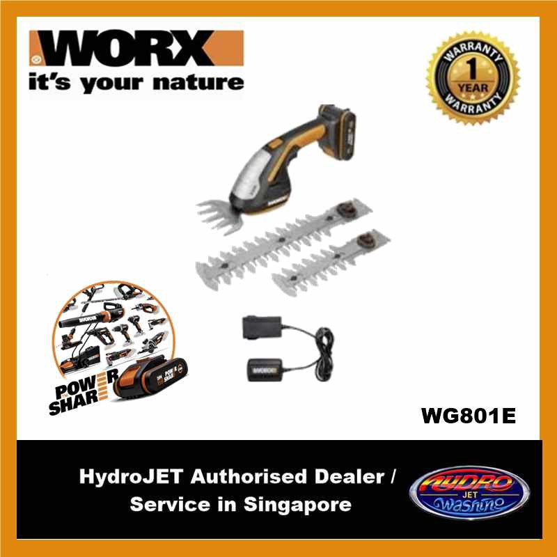 Worx Shrub Shear WG801E 20V Cordless Grass Cutter Shopee Singapore