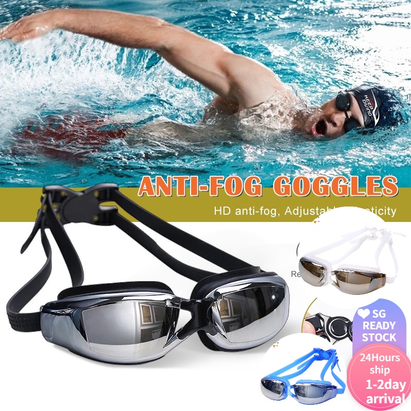 Swimming glasses Anti Fog Anti UV Adults Professional Waterproof swim ...