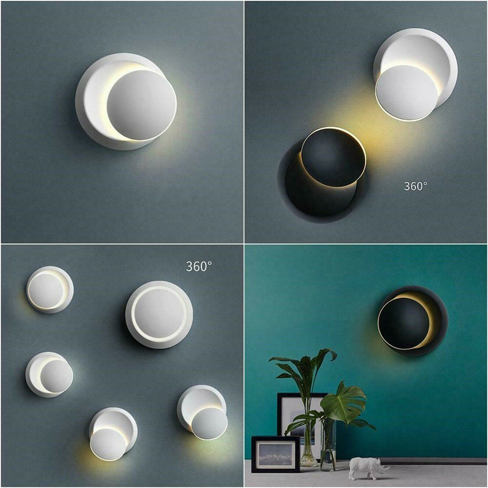 New Ranpo Modern LED Wall Lights 6W White Black Wall Lamps For Office