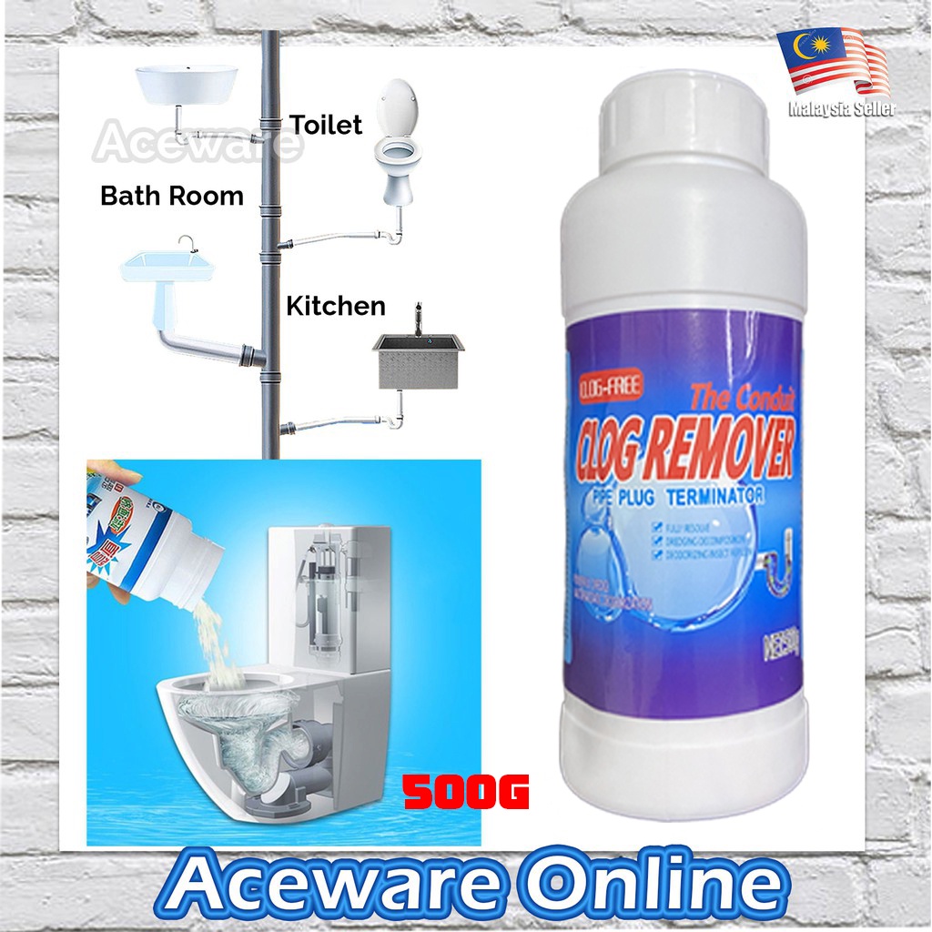 500g / 1000g Clog Remover Drain Pipe Basin Cleaner Toilet Bowl Clogged