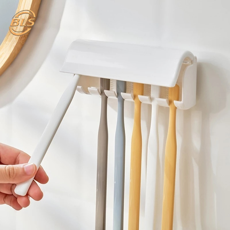 2 Sizes White ABS Plastic Toothbrush Drain Storage Rack/ Bathroom Wall ...