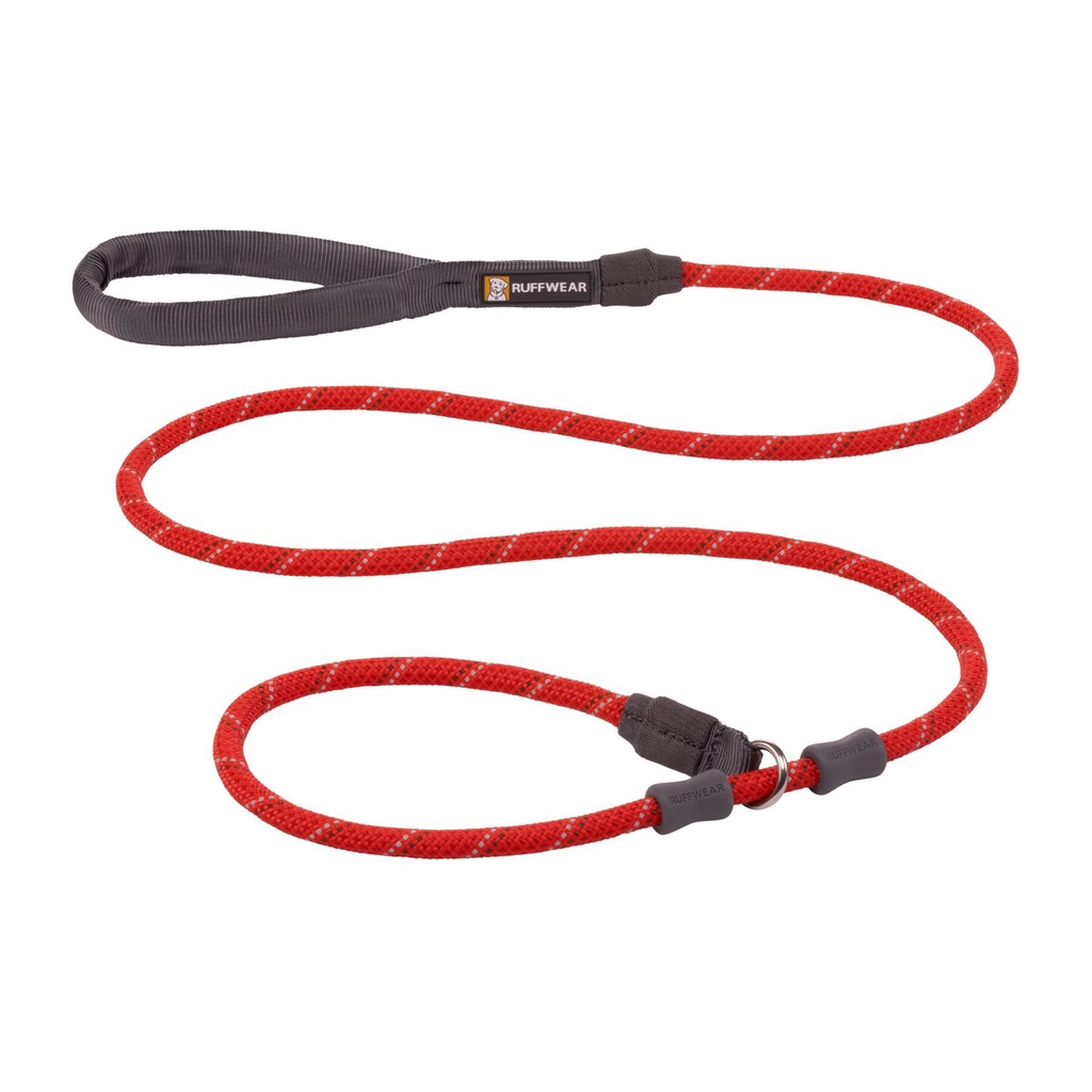 Ruffwear Just a Cinch Reflective Rope Slip Dog Leash Red Sumac