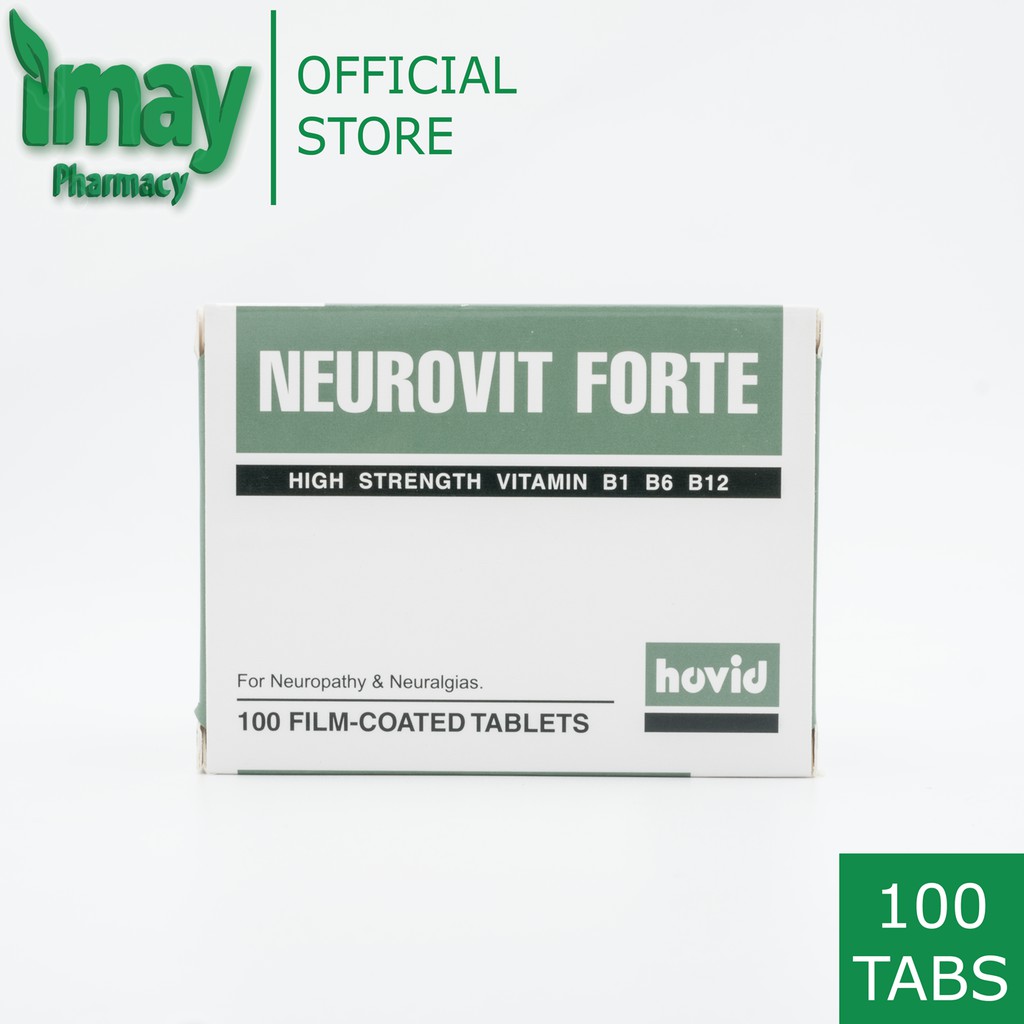 HOVID NEUROVIT FORTE HIGH STRENGTH VITAMIN B1, B6, B12 TABLETS 100 FILM ...