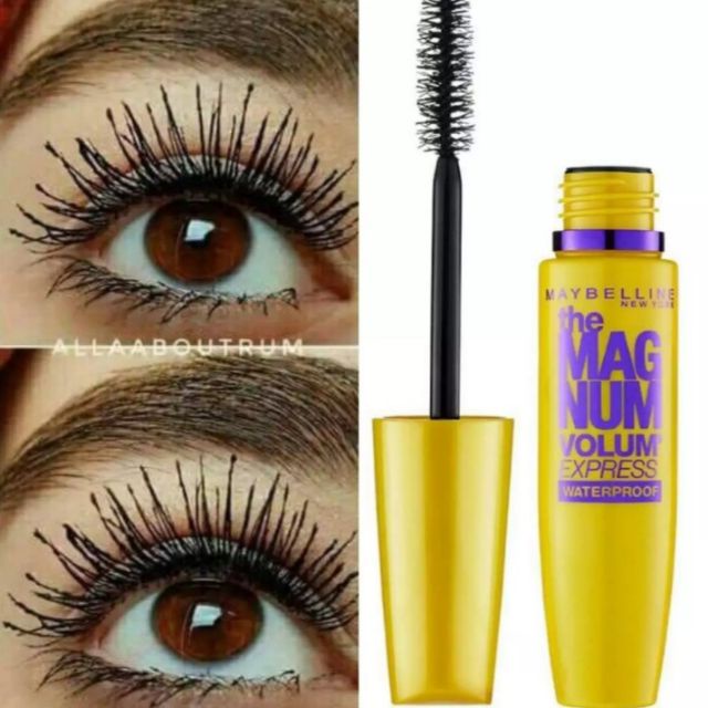 The Magnum Waterproof Mascara Yellow Color Only Mbb Maybelline Maskara Shopee Singapore