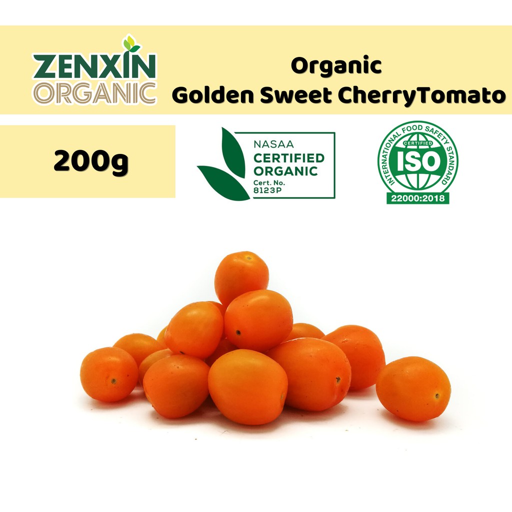 (Next Day Delivery) ZENXIN Organic Golden Sweet Cherry Tomato 200g ...