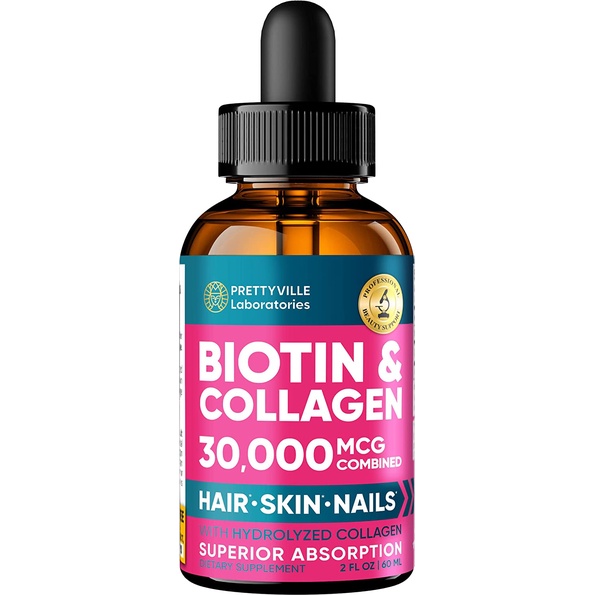 Liquid Collagen And Biotin For Women 2 Fl Oz 30000mcg Hair Growth Complex Made In Usa 4773