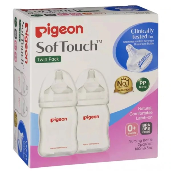 Pigeon - 78494 / 78495 / 78499 SofTouch™ Wide Neck PP Nursing Bottle ...