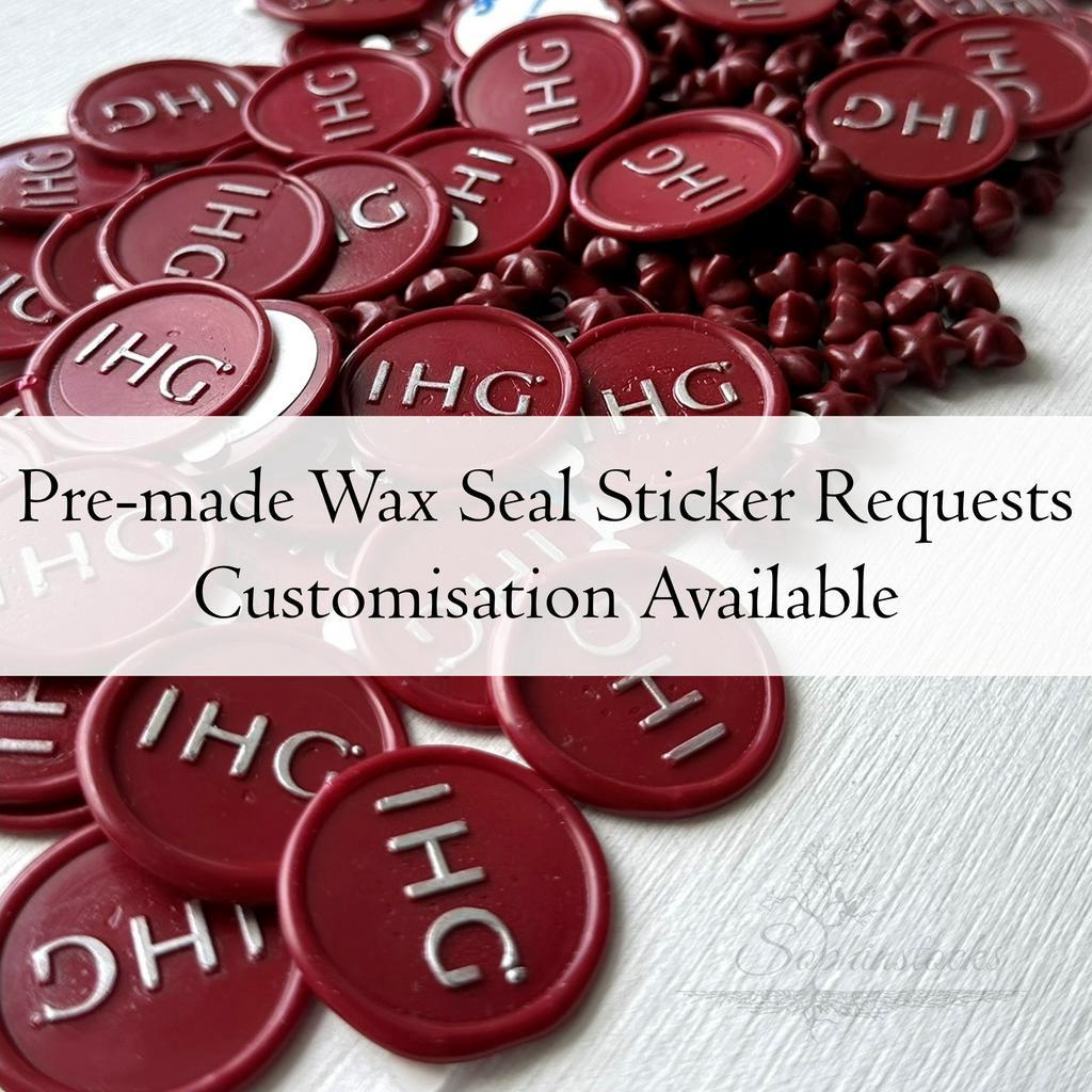[SG] Pre-made Wax Seals | Wax Stamp Sticker | Pre-made Customised Wax ...